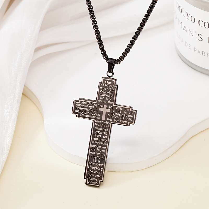 1 Piece Black Jesus Theme Pendant