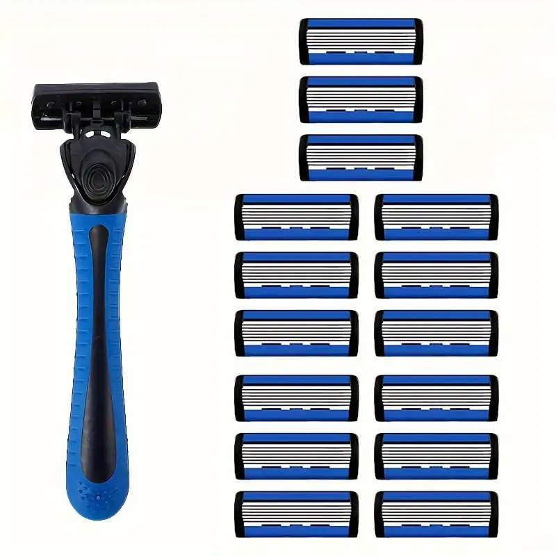 Men's Manual Shaver 6-layers Blades Razor Facial Hair Removal Tools Safety Shaver