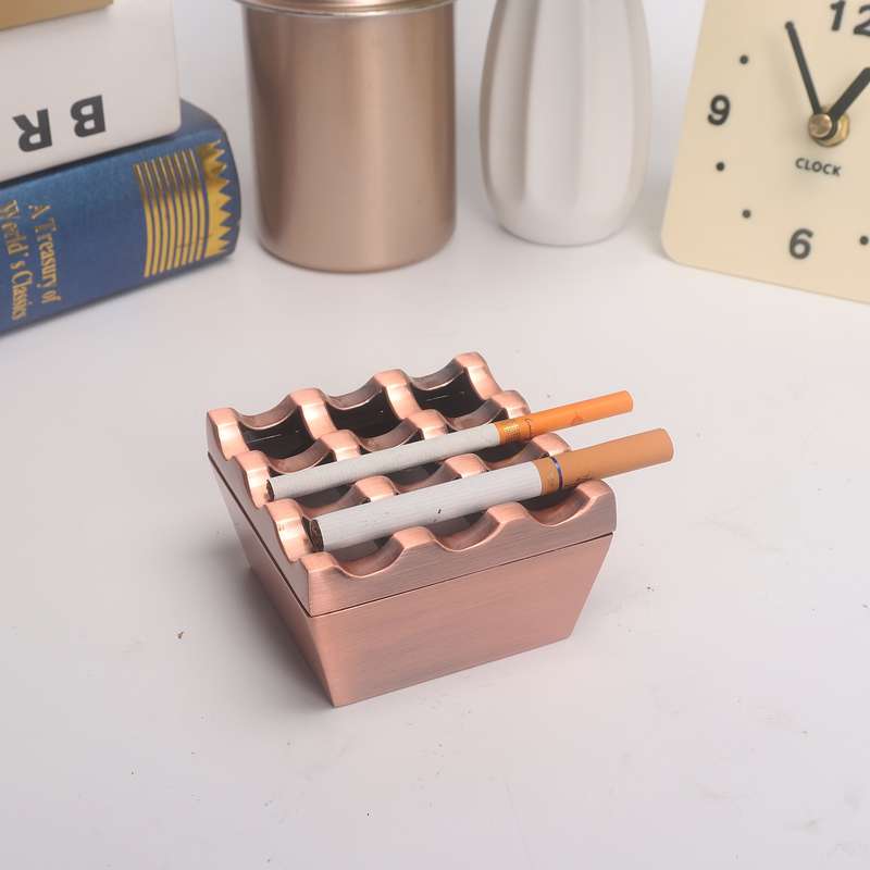 1pc Classic Metal Ashtray for Cigarettes Cigars Windproof Perfect for Outdoor Use Restaurants