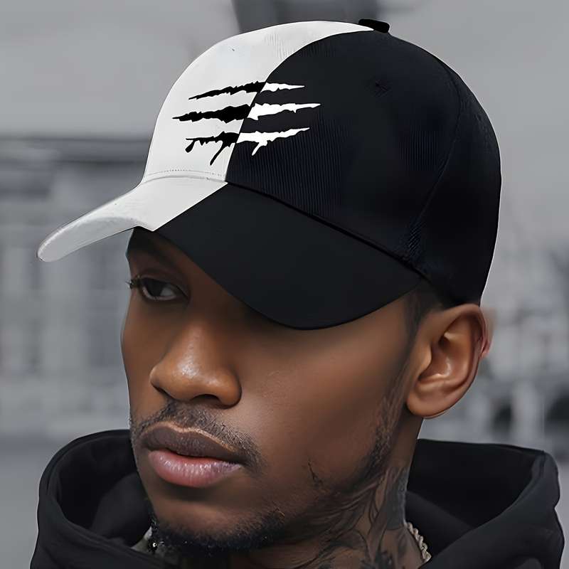1pc Adjustable Baseball Caps with Scratch Pattern Print Polyester 100.00% Street Style Sun H