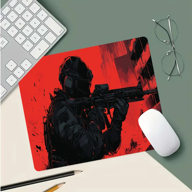 1pc 21x26cm Military-Themed Gaming Desk Mat Durable Non-Slip Washable Surface