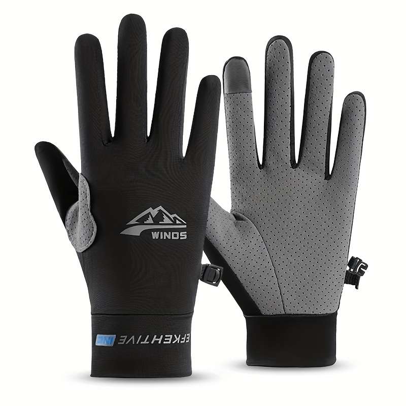 1 Pair Black Size L Outdoor Sports Gloves
