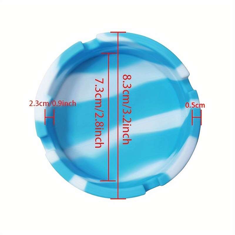 5-Piece Set Classic Camouflage Portable Silicone Ashtrays Round Non-Electric Durable Home A