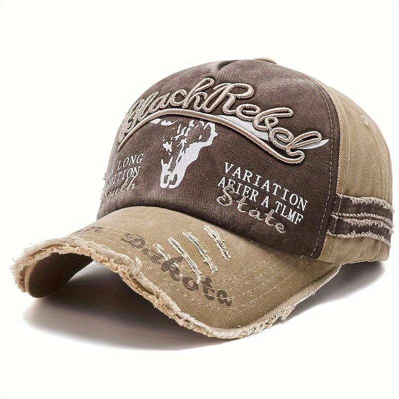 1pc Four One Sun Protection Baseball Cap Adjustable Fit UV Protection Stylish Black Hat with Wh