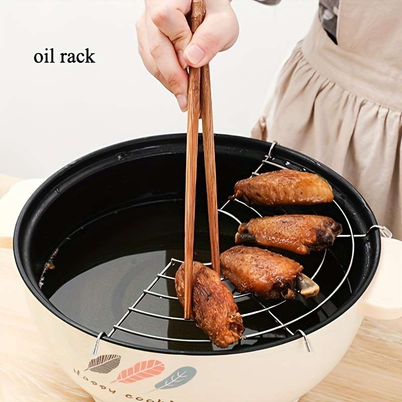 1pc Durable 304 Stainless Steel Kitchen Rack Ideal for Grilling Frying Steaming   Easy to Clea