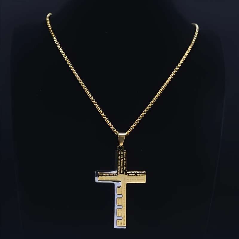 1 Piece Golden Jesus Theme Pendant