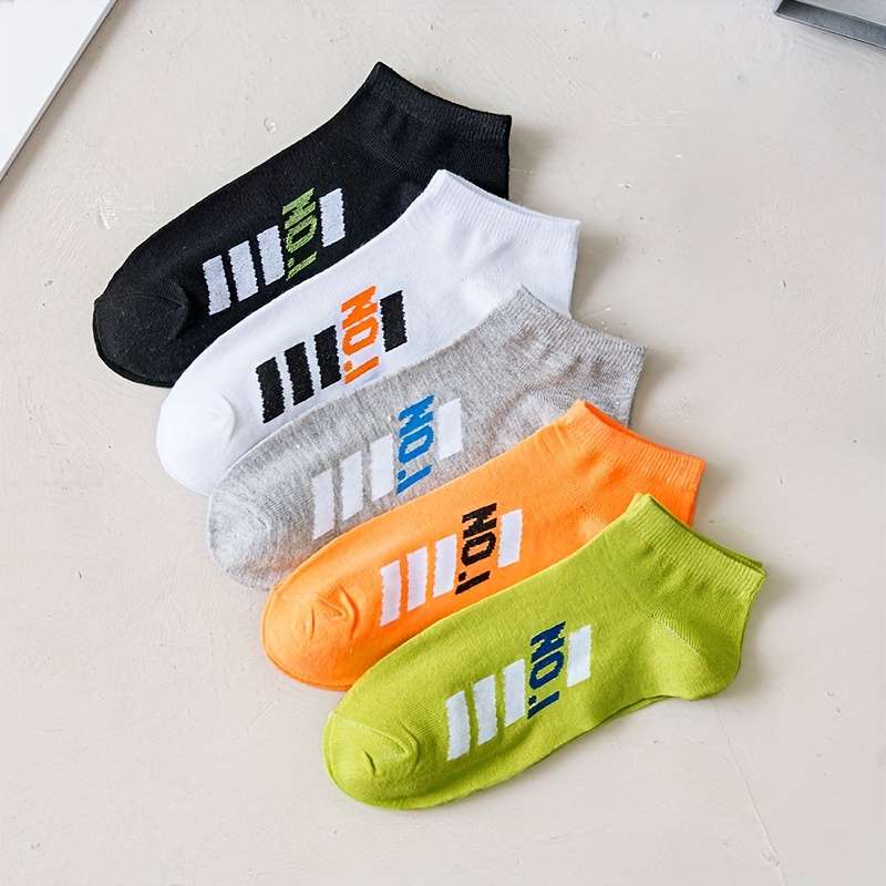 5 Pairs Polychrome One Size High Elastic Socks