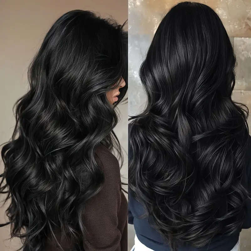 Women's Synthetic Ombre Brown Layered Wavy Wig