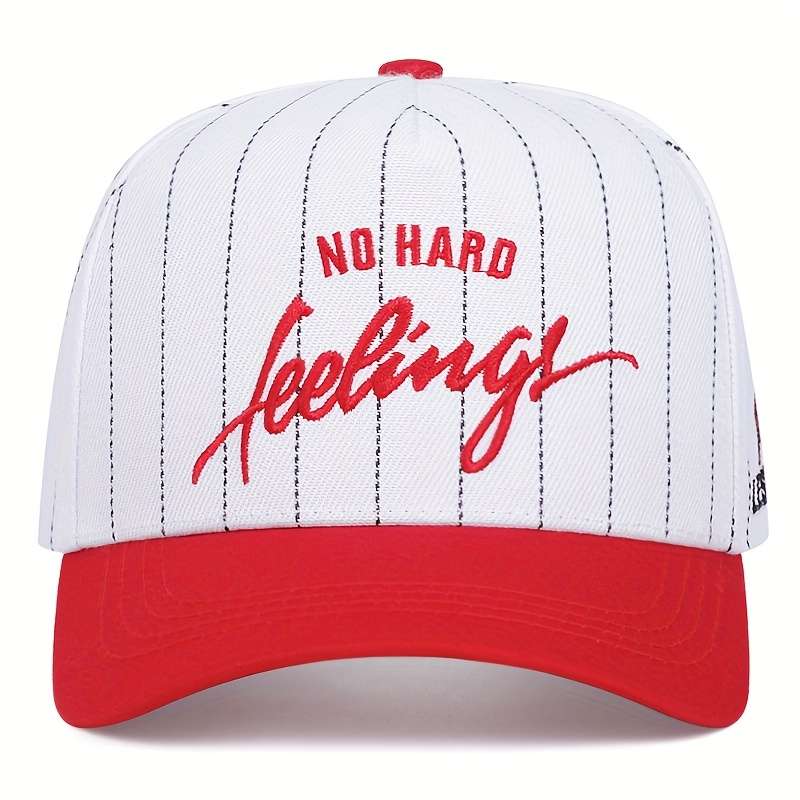 1pc Embroidery Baseball Cap Outdoor Sports Striped Cap Casual Hip Hop Flame Cap