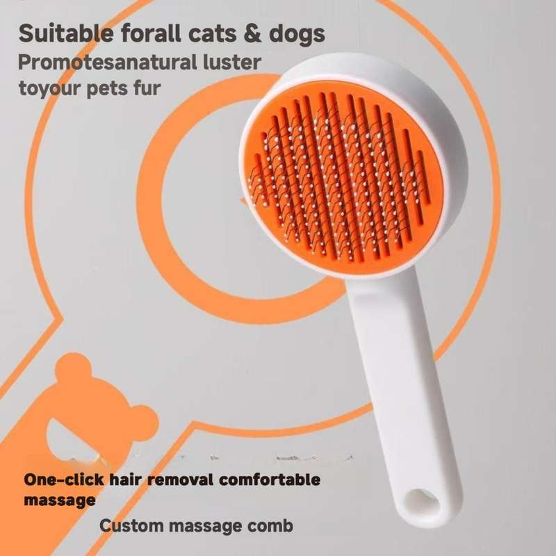 1pc Blazing Orange Pet Comb