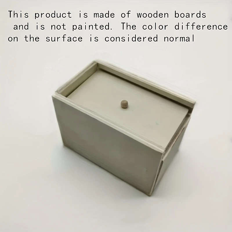 1pc Wooden Spider Prank Box Handmade Joke Box Desk Organizer Drawer Storage Funny Surprise Gift Blac