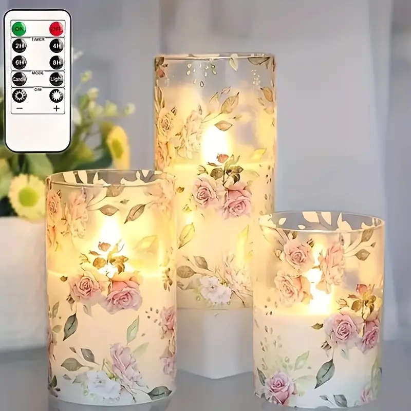 3 Piece Flameless Electronic Candle Set