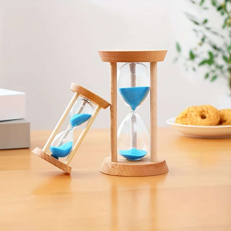 1pc 5-Minute Wooden Timer Timer for Focus Training Study Cooking Swimming Pool Use Manual Sand Timer