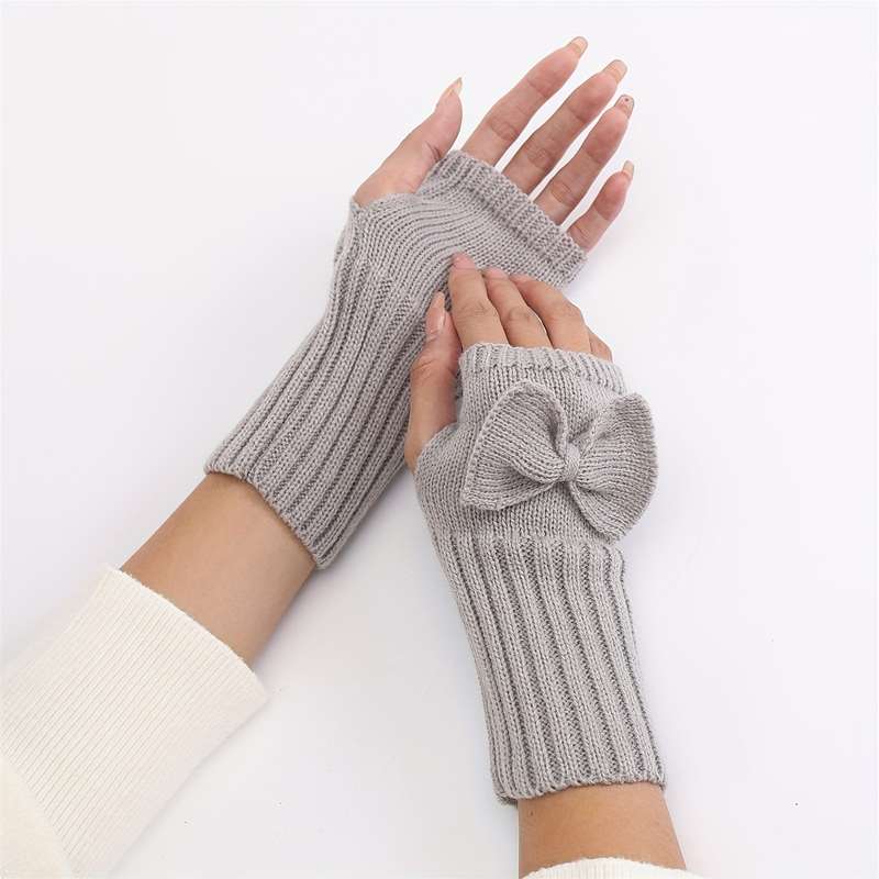 1 Pair Khaki Warm Gloves
