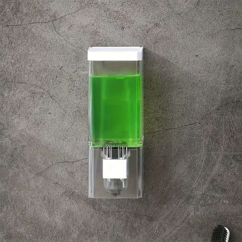 1pc Easy-Install Wall-Mounted Soap Dispenser BPA-Free Single-Head Hand Soap Machine for Bathroom Hot