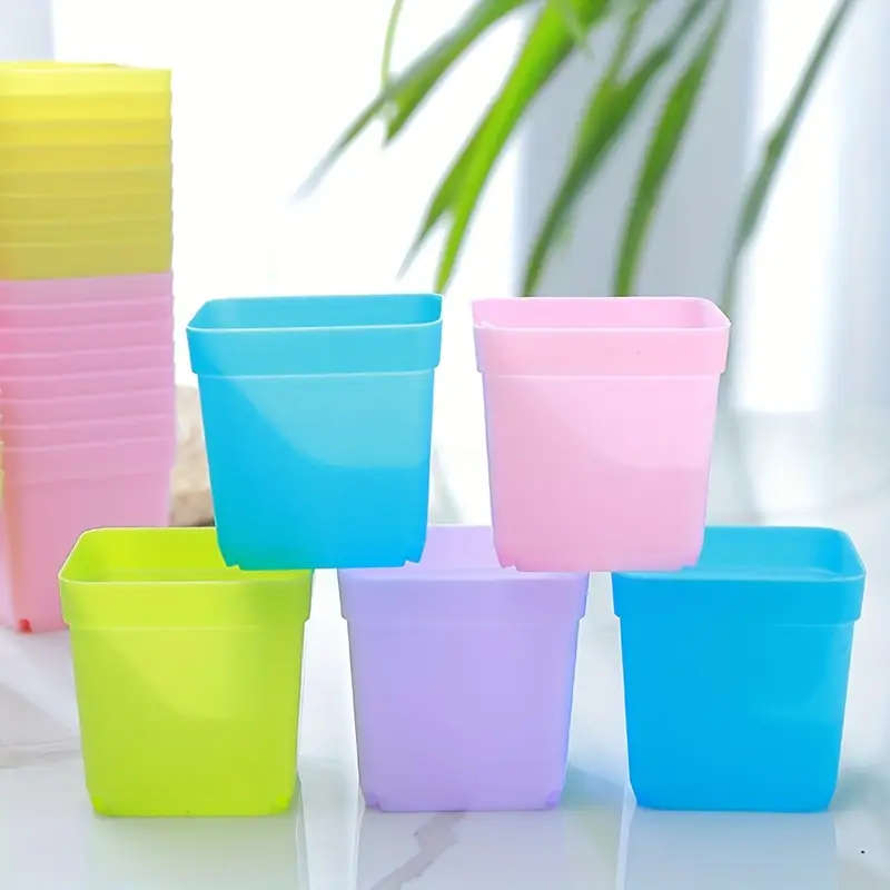 Mini Square Flower Pots Set Of 10