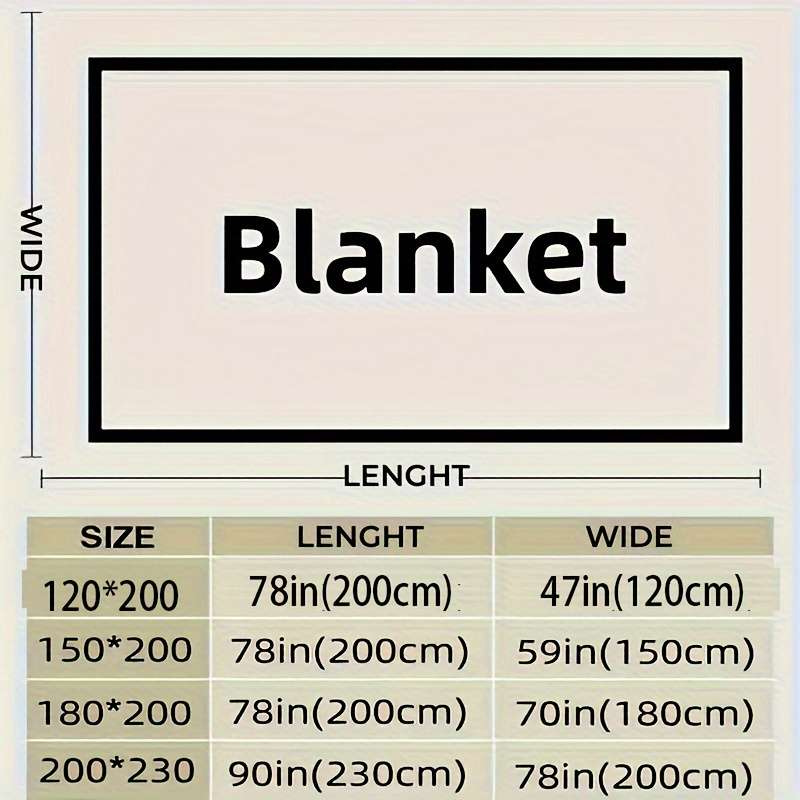 1ps Blanket Size 120X200Cm 47X78Inch
