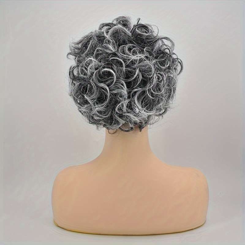 1Pc Space Gray 20.32cm Fashion Design Wig