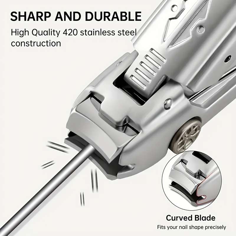 2pcs Original Nail Clipper Set Creative Car Styling Anti Splash Nail Scissors Portable Large Me