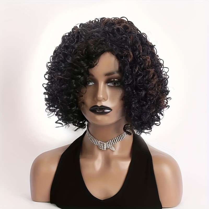 1Pc Black 30.48cm Fashion Design Wig