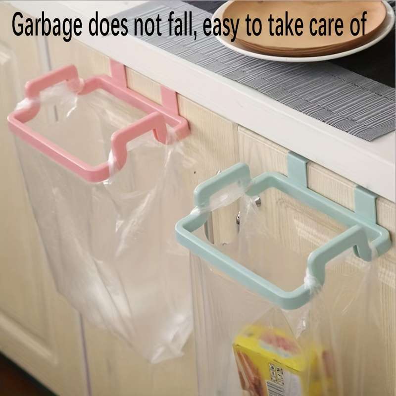 1pc Versatile Hanging Trash Bag Dispenser Reusable Plastic Bag Holder for Kitchen Pantry Ga