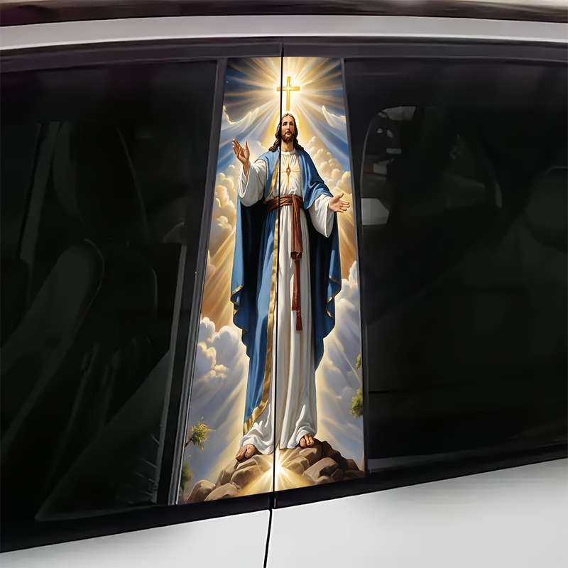 2pcs  Jesus Christian Themed Stickers