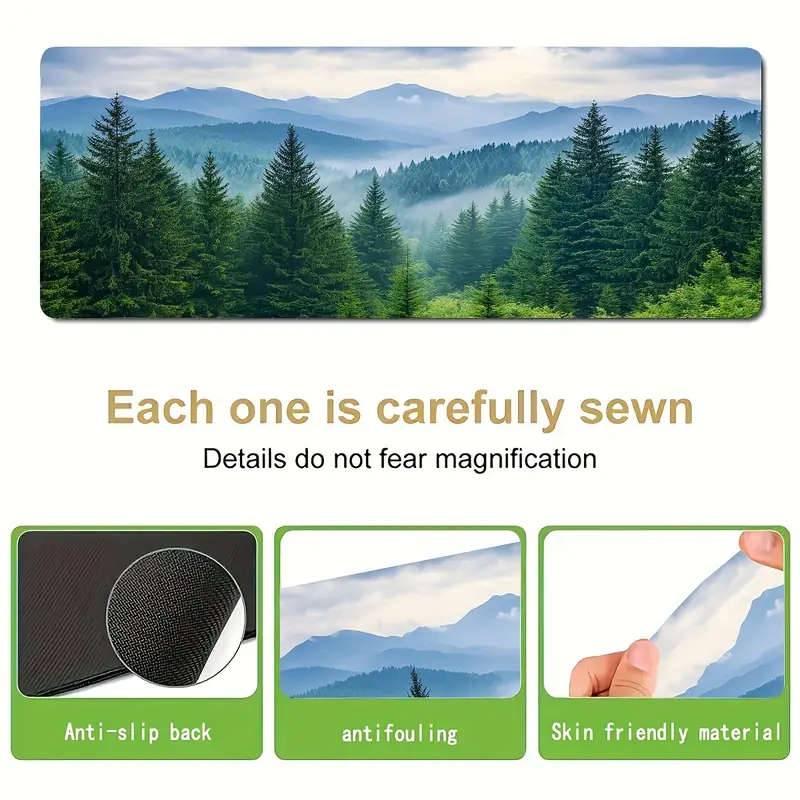 1pc 30x60cm Rubber Non-Slip Mouse Pad Office Desk Accessory
