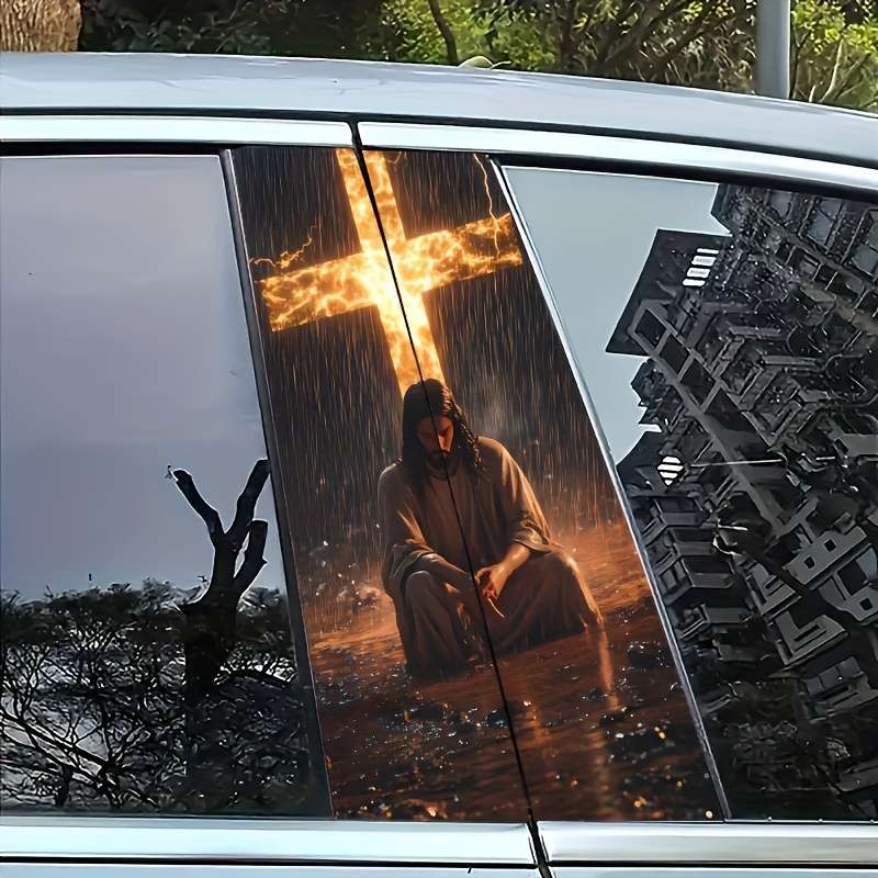 2pcs Jesus Christian Themed Stickers