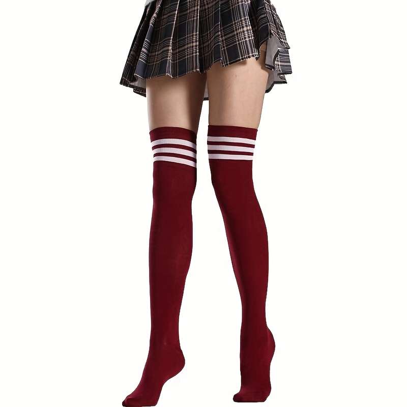1 Pair Black Gray Wide Stripes  Socks