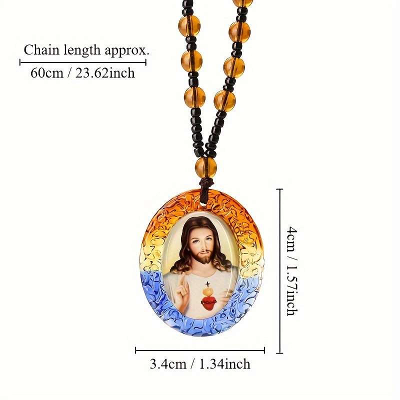 1 Piece Color Jesus Theme Pendant