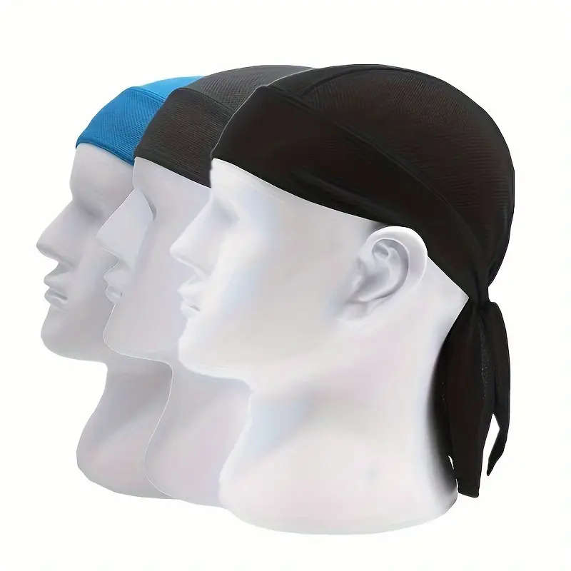 1pc Quick-Dry Sports Headband UV Protection Moisture-Wicking Breathable Pirate Bandana Cap