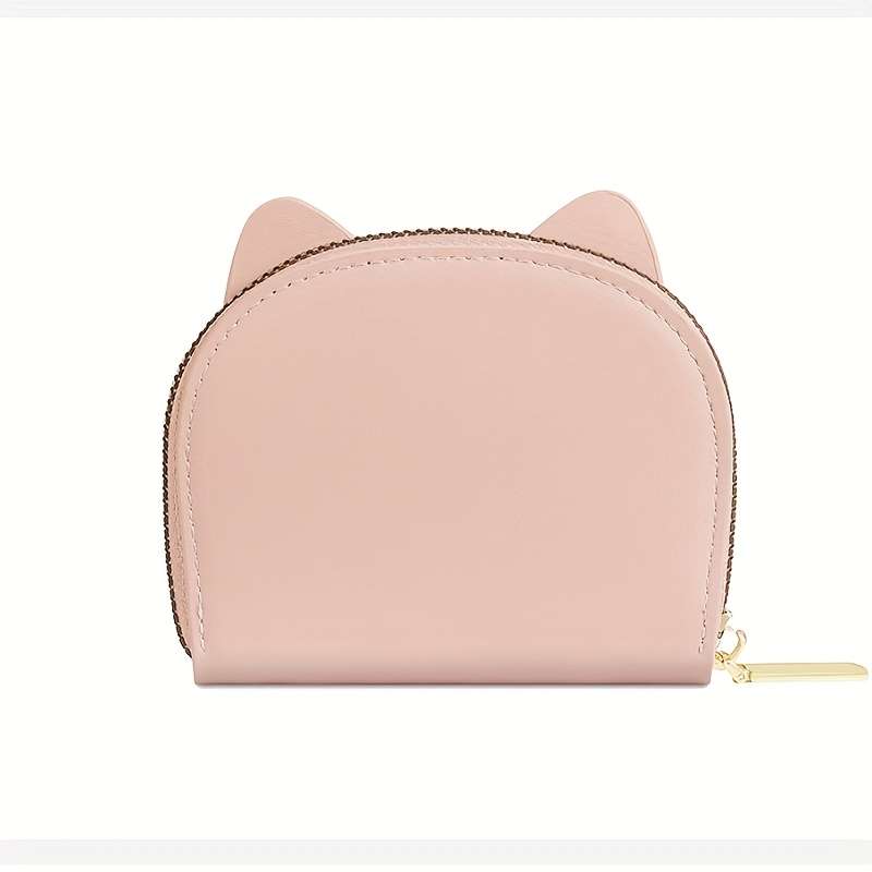 1pc Girl's Wallet Card Holder Women's Mini Coin Purse with 2 Coin Compartments + 9 Card Slots Cute