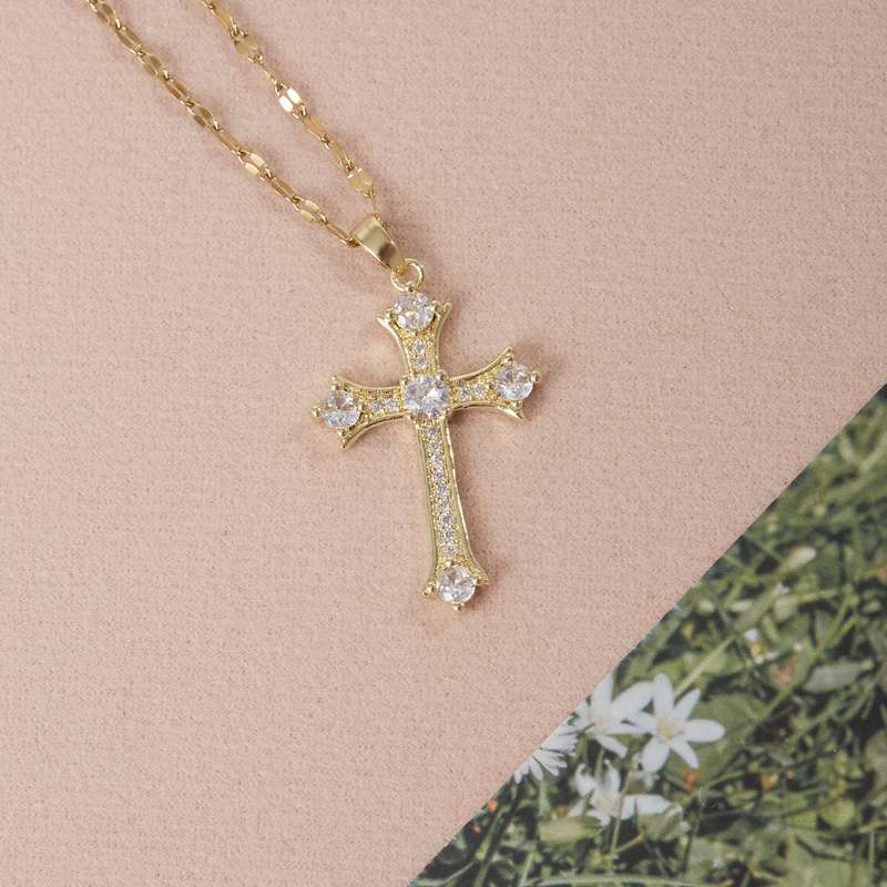 1 Piece Golden Jesus Theme Pendant