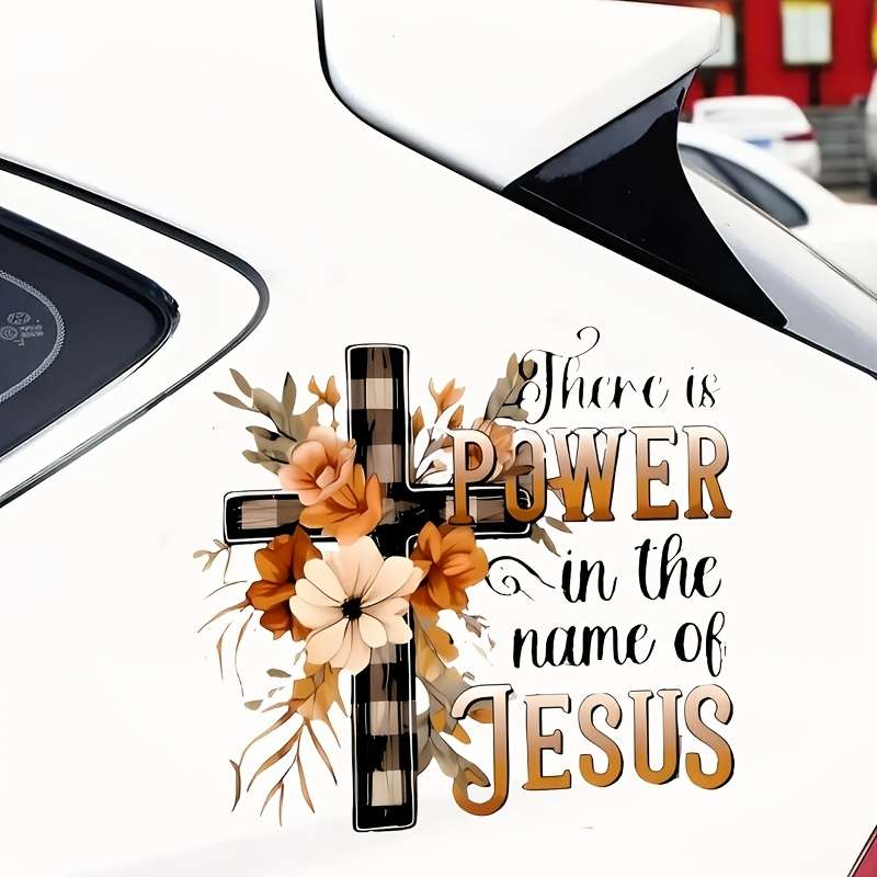 1pc   13.97 cm x 13.97 cm Jesus Christian Themed Stickers