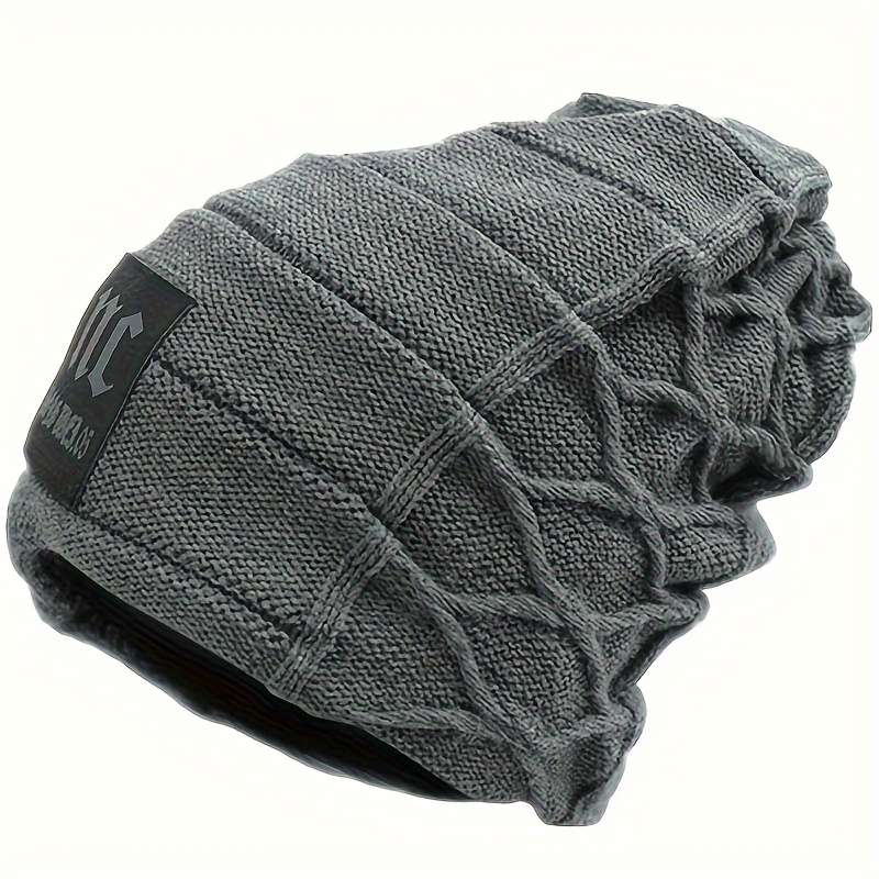 1pc Winter Essential Winter Knit Beanie 100% Acrylic Stretchable Lightweight Windproof wi