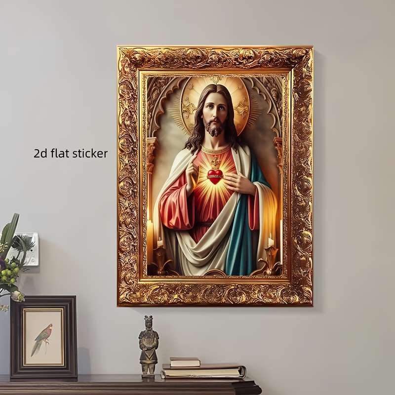 1pc Pvc Jesus Christian Themed Stickers
