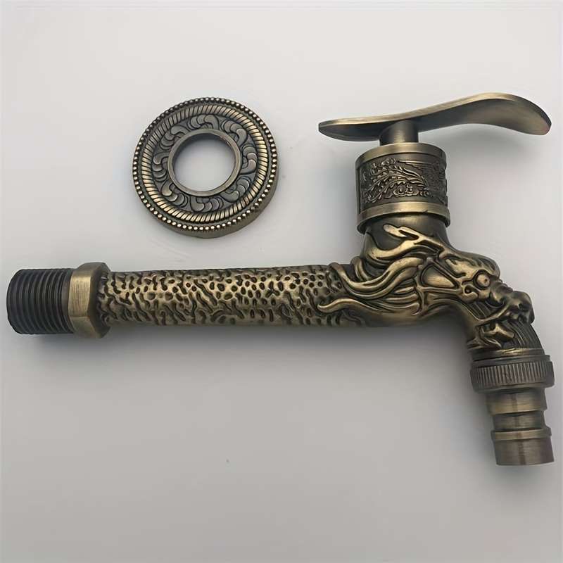 1 Piece Retro European Style Long Green Dragon Faucet
