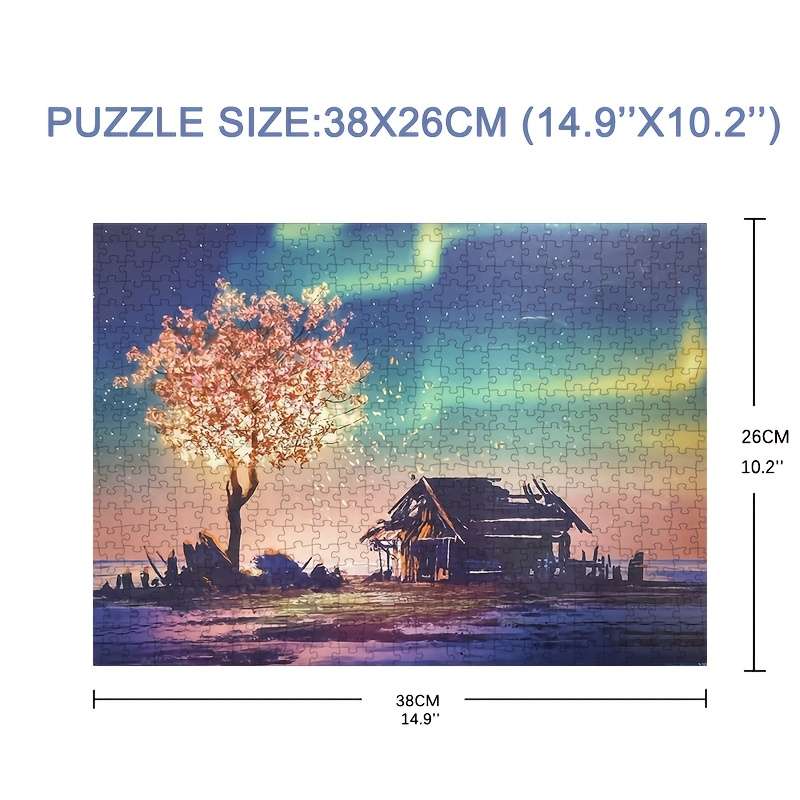 1000pcs MINI Jigsaw Puzzle Enchanting Fantasy Lamp Tree Scene 37.85cm x 25.91cm C
