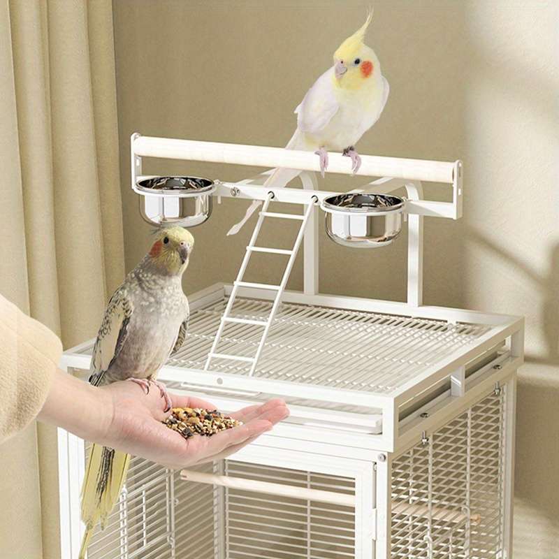 1pc Single-layer standard cage (transparent and high-heightened) with pulley Pet Cage