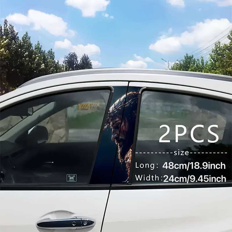 2pcs  Jesus Christian Themed Stickers