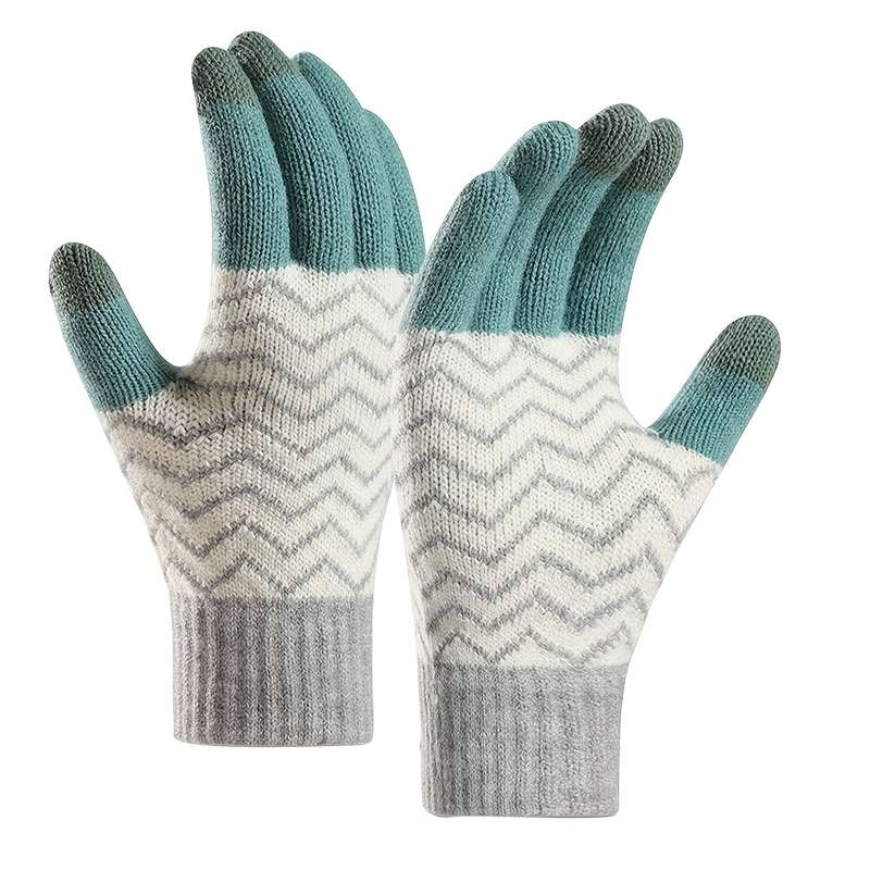 1 Pair Orange Warm Gloves
