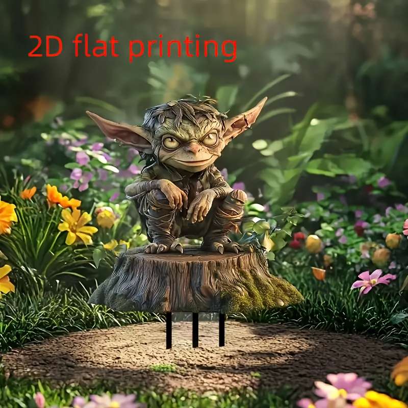 1pc 2D Flat  Printed Decorative Garden Signs Waterproof Appearance Scratch-Resistant Garden Marker