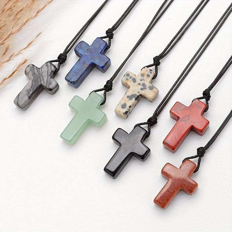 1 Piece Black Onyx Jesus Theme Pendant