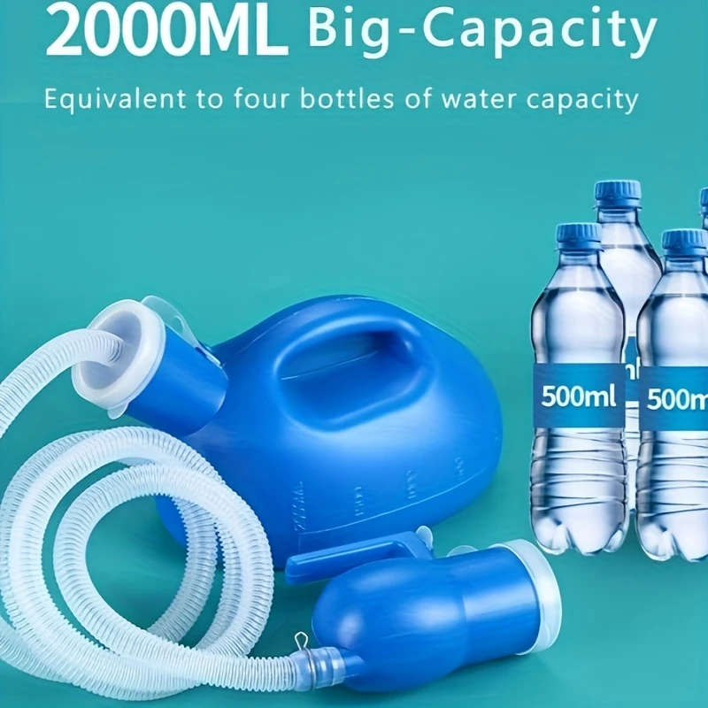 1pc Emergency Urinal In-Car Men's Urinal Portable Small Urinal Men's Large Plastic Urinal 2000ml
