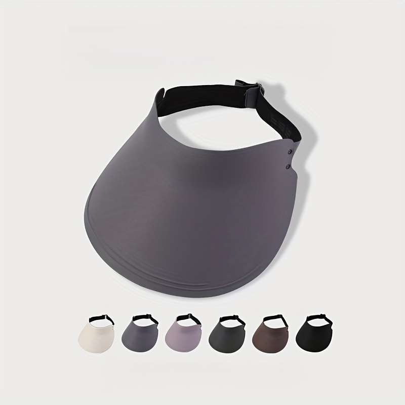 1pc Light Gray Breathable Sun Protection Visor Hat for Women Seamless Foldable Design Lightweigh