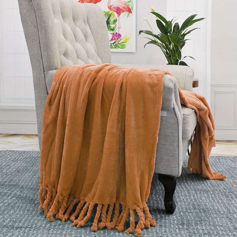 1ps Blanket Color A Brown size 152.4cm X 203.2cm