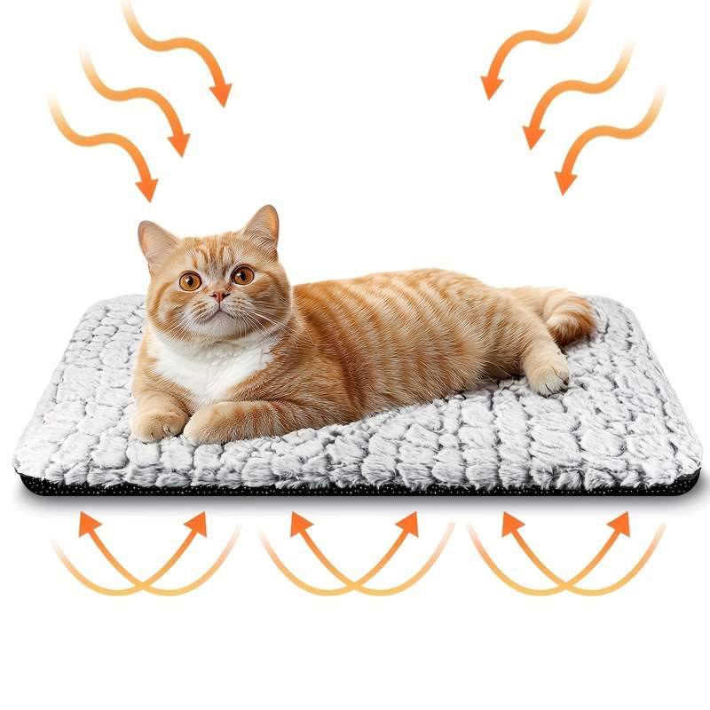 1PC Pet Mat White And Gray Size S  50.8cm X 39.88 cm