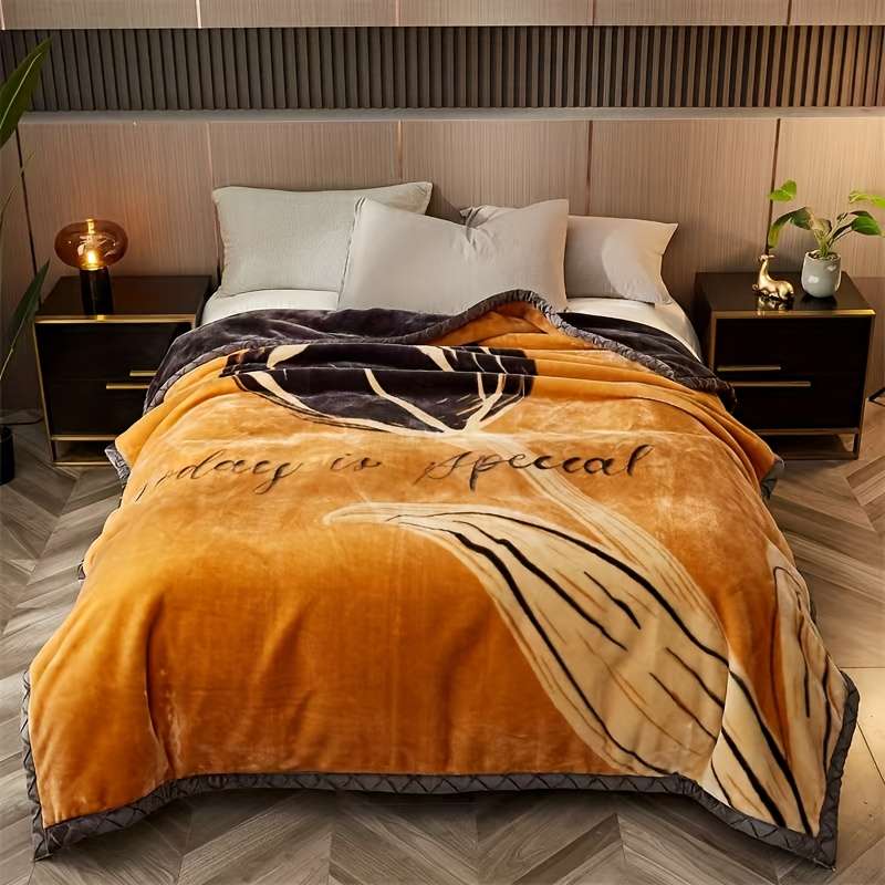 1ps Blanket Color Lily Orange size 180cmx220cm