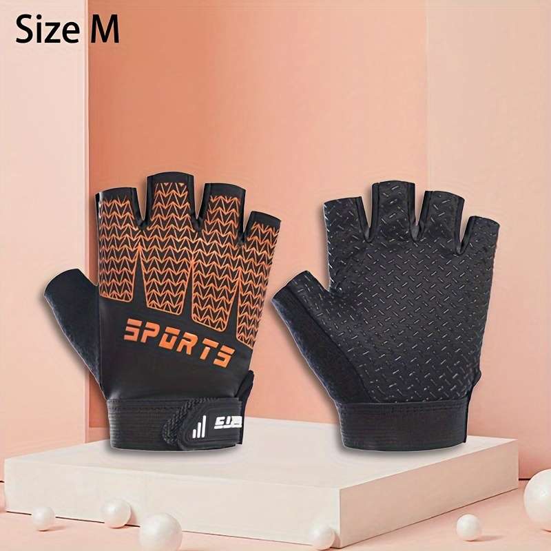 1 Pair Corrugated Black And Orange Size S 3 To 6 Years Old Outdoor Sports Gloves