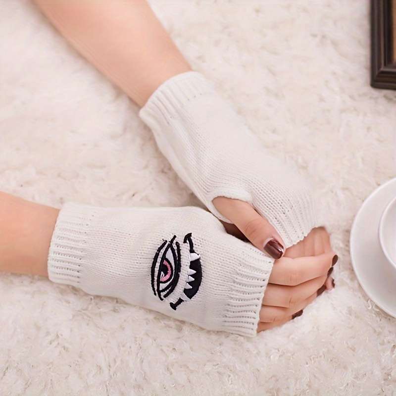 1 Pair Gray Warm Gloves